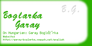 boglarka garay business card